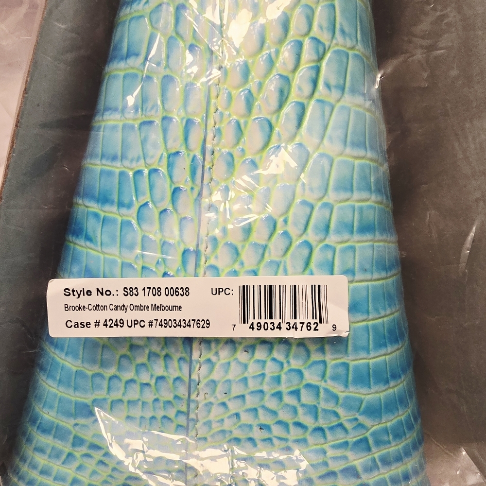 Brahmin Brooke Tote Bag in Cotton Candy Ombre Melbourne Leather w/ Zipper Pouch - Picture 14 of 14